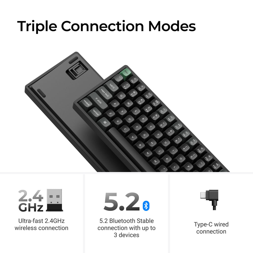 Teclado mecánico personalizado inalámbrico ultraligero 8K Keychron K10 Colección Layout ISO  