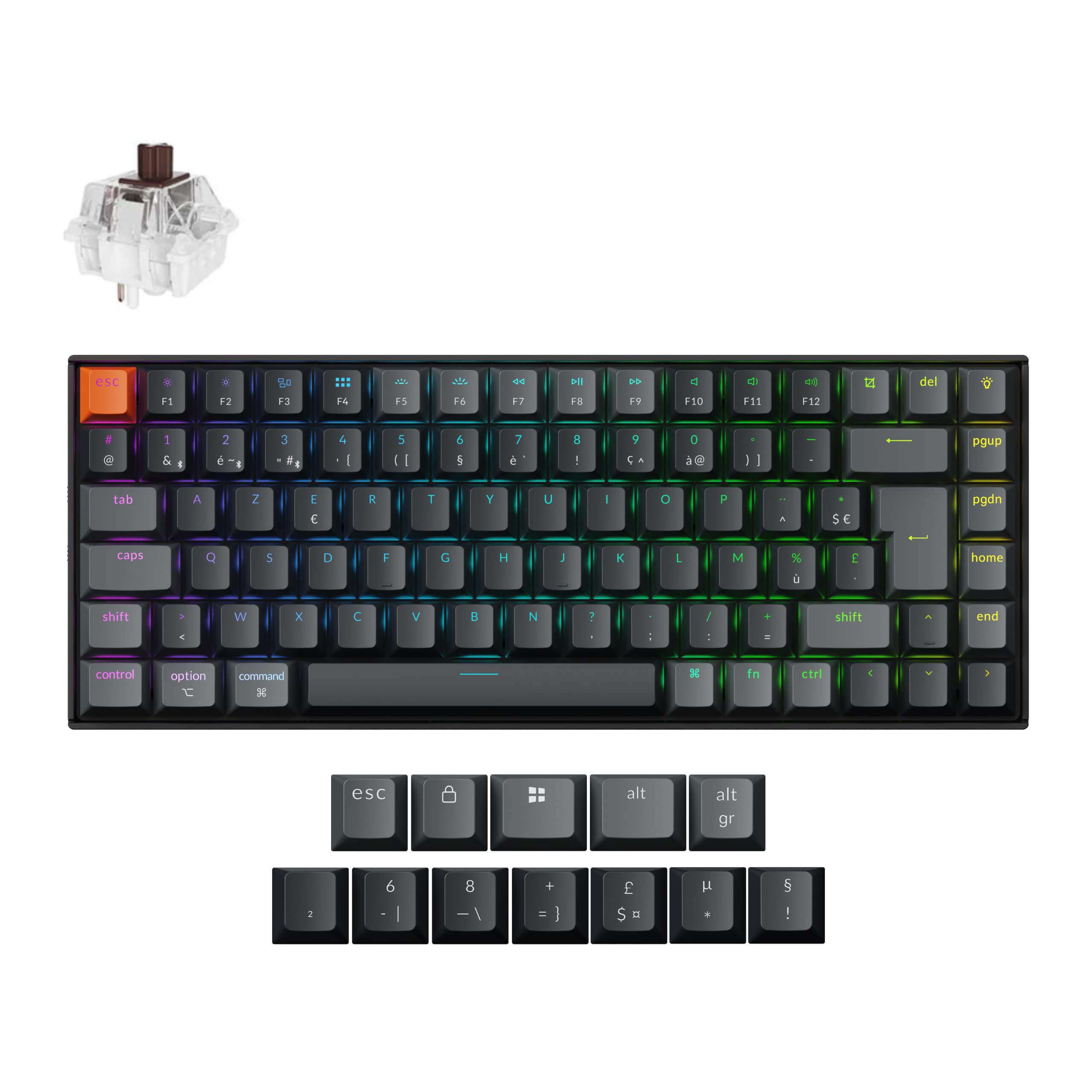 Keychron K2 QMK Wireless Mechanical Keyboard (ISO Layout) - Version 3