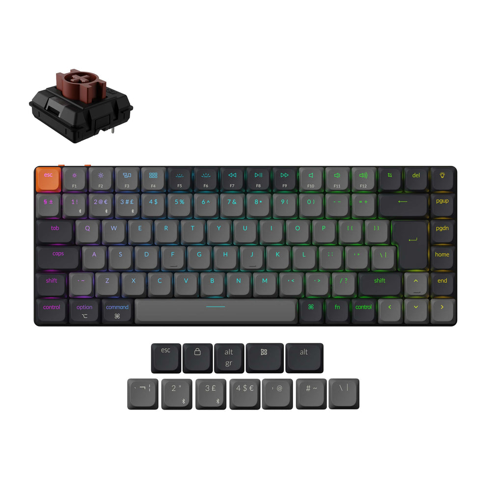 Teclado Mecánico Inalámbrico Keychron K3 QMK (Distribución ISO) - Versión 3