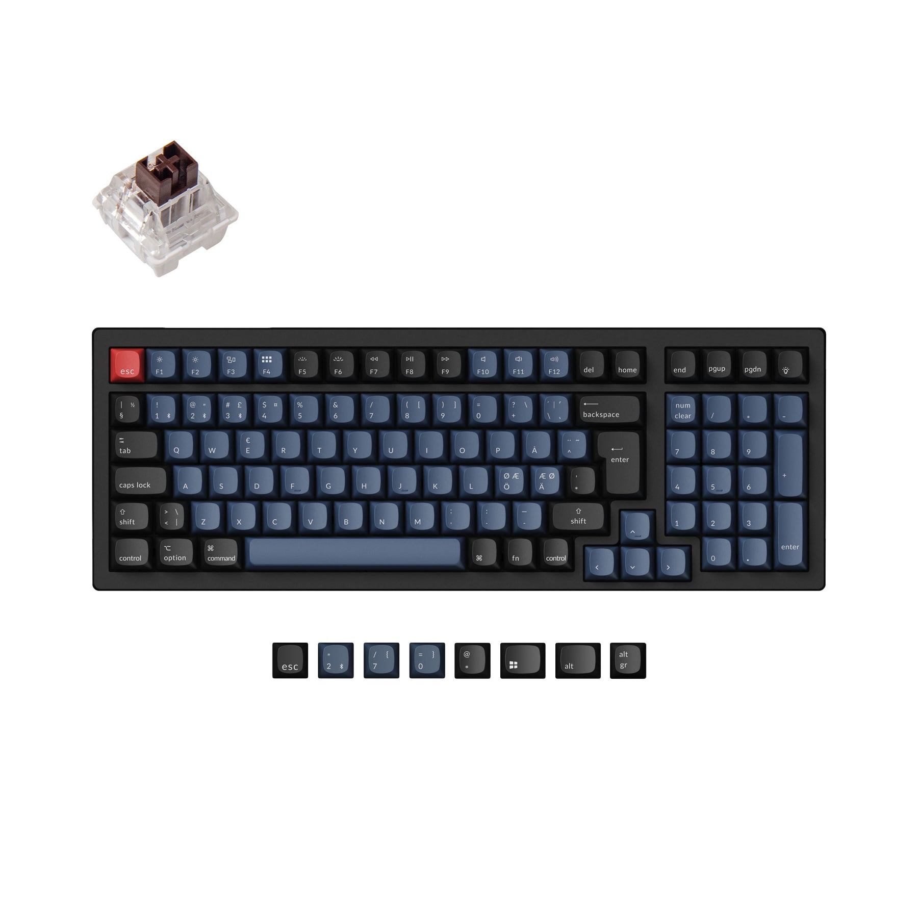 Colección de diseño ISO del teclado mecánico inalámbrico Keychron K4 Pro QMK/VIA