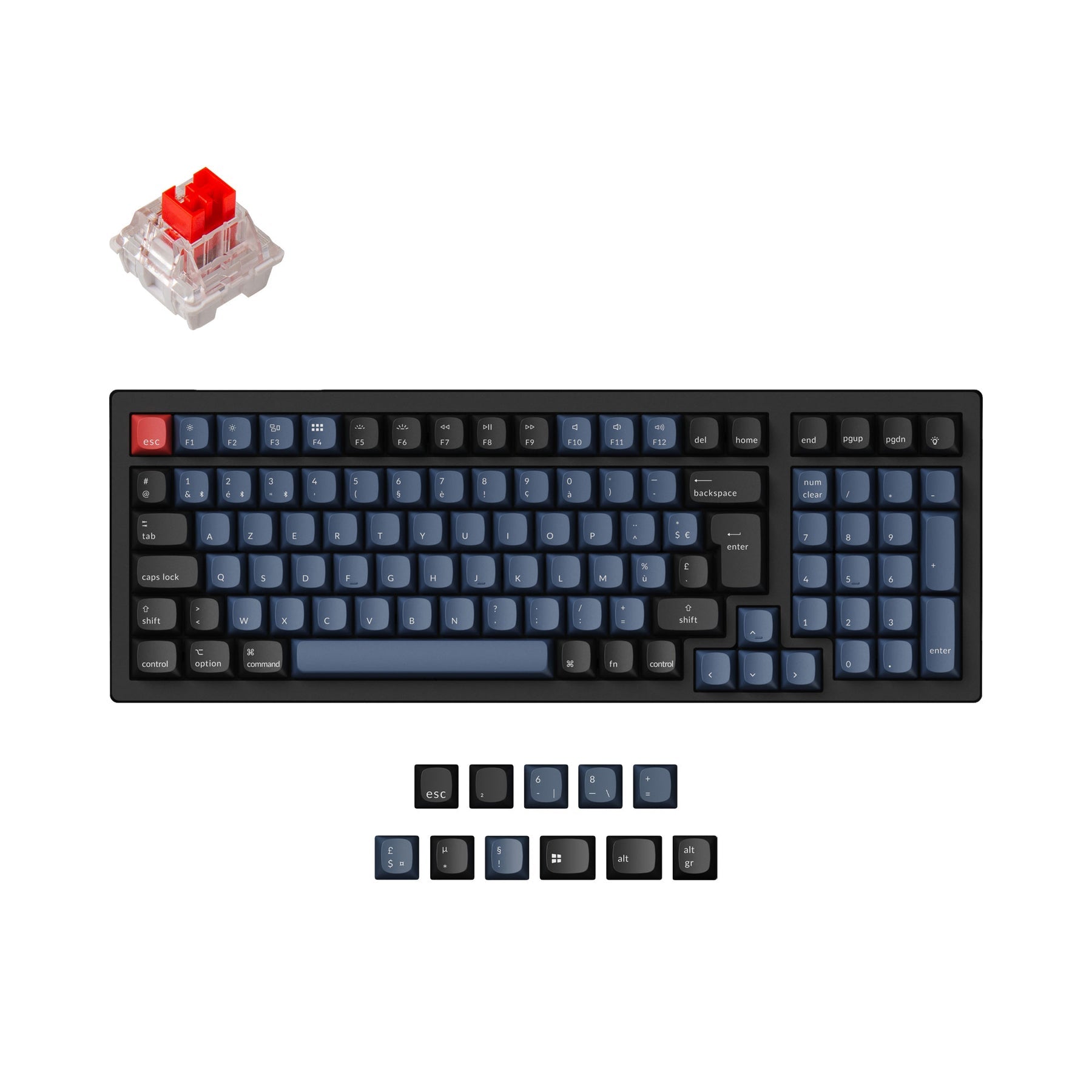 Colección de diseño ISO del teclado mecánico inalámbrico Keychron K4 Pro QMK/VIA