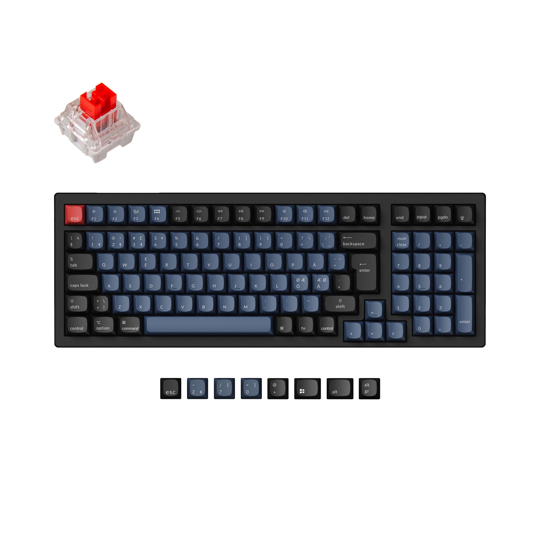 Colección de diseño ISO del teclado mecánico inalámbrico Keychron K4 Pro QMK/VIA