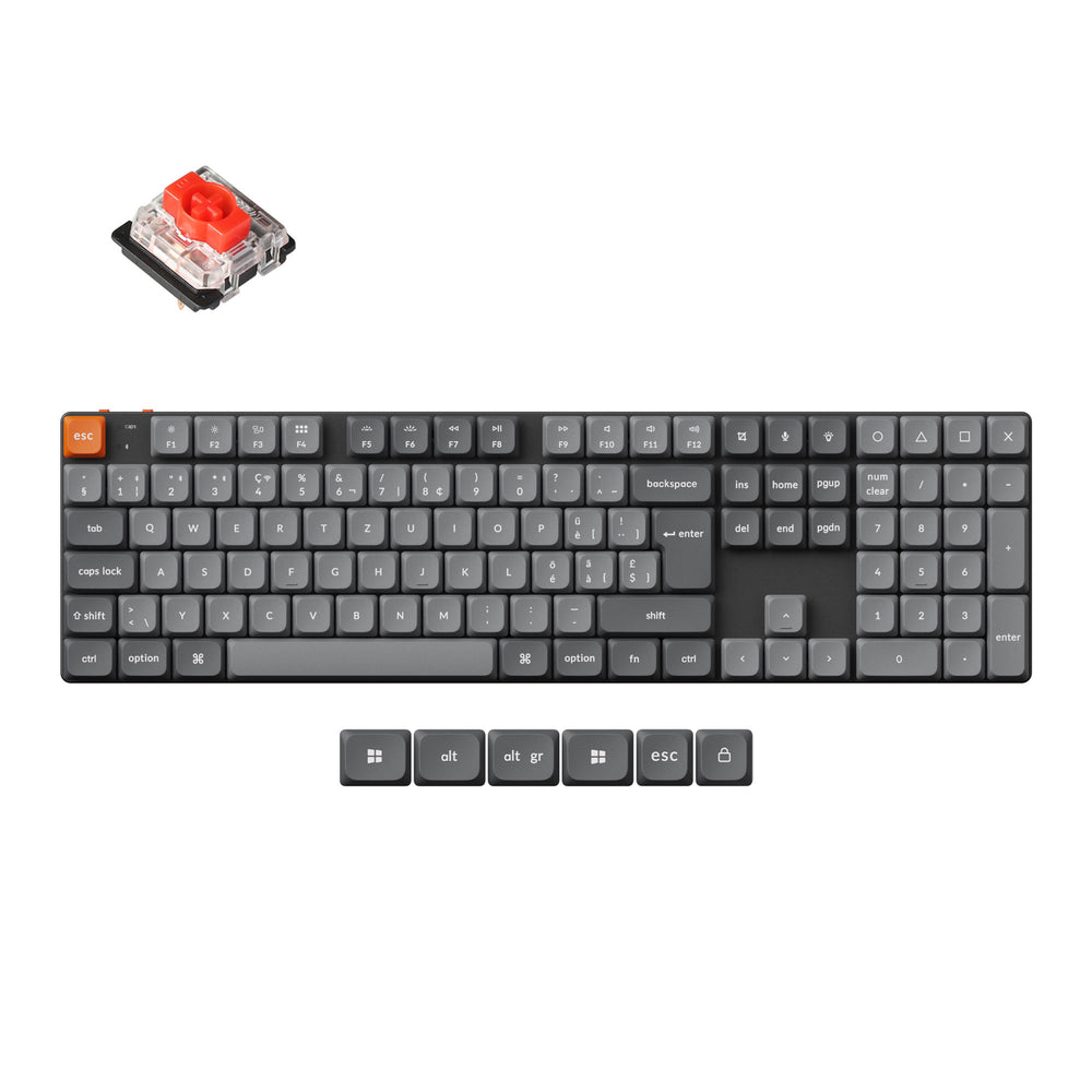 Colección de diseño ISO de teclado mecánico personalizado inalámbrico Keychron K5 Max QMK