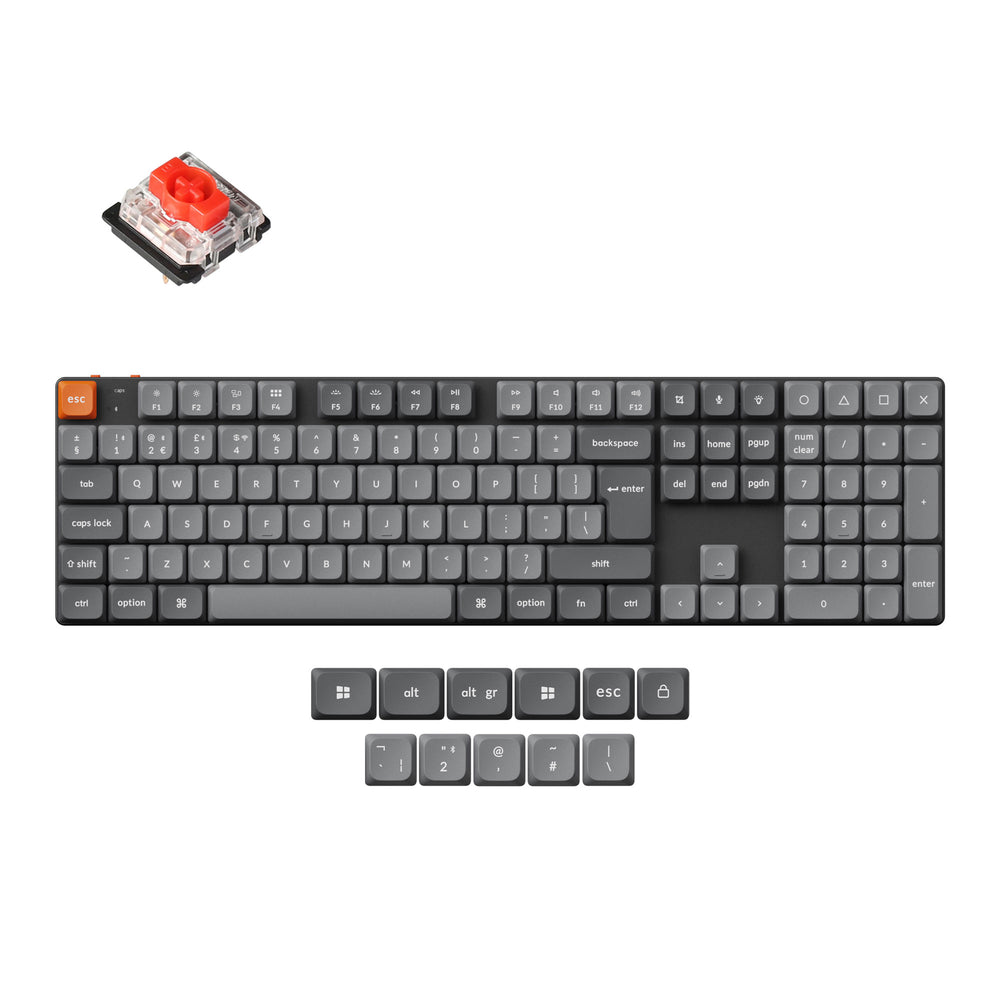 Colección de diseño ISO de teclado mecánico personalizado inalámbrico Keychron K5 Max QMK