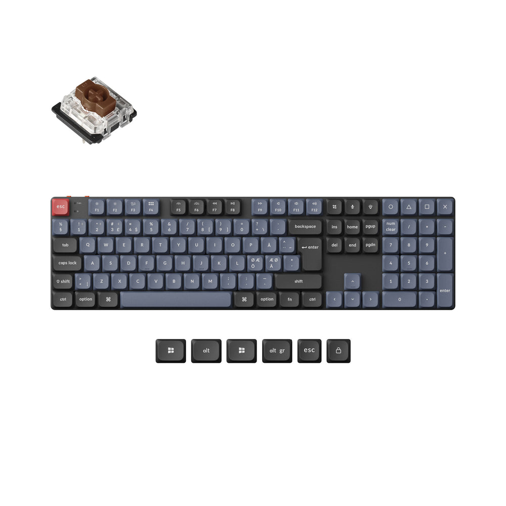 Colección de diseño ISO de teclado mecánico personalizado inalámbrico Keychron K5 Pro QMK/VIA