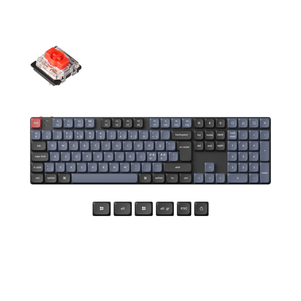 Colección de diseño ISO de teclado mecánico personalizado inalámbrico Keychron K5 Pro QMK/VIA