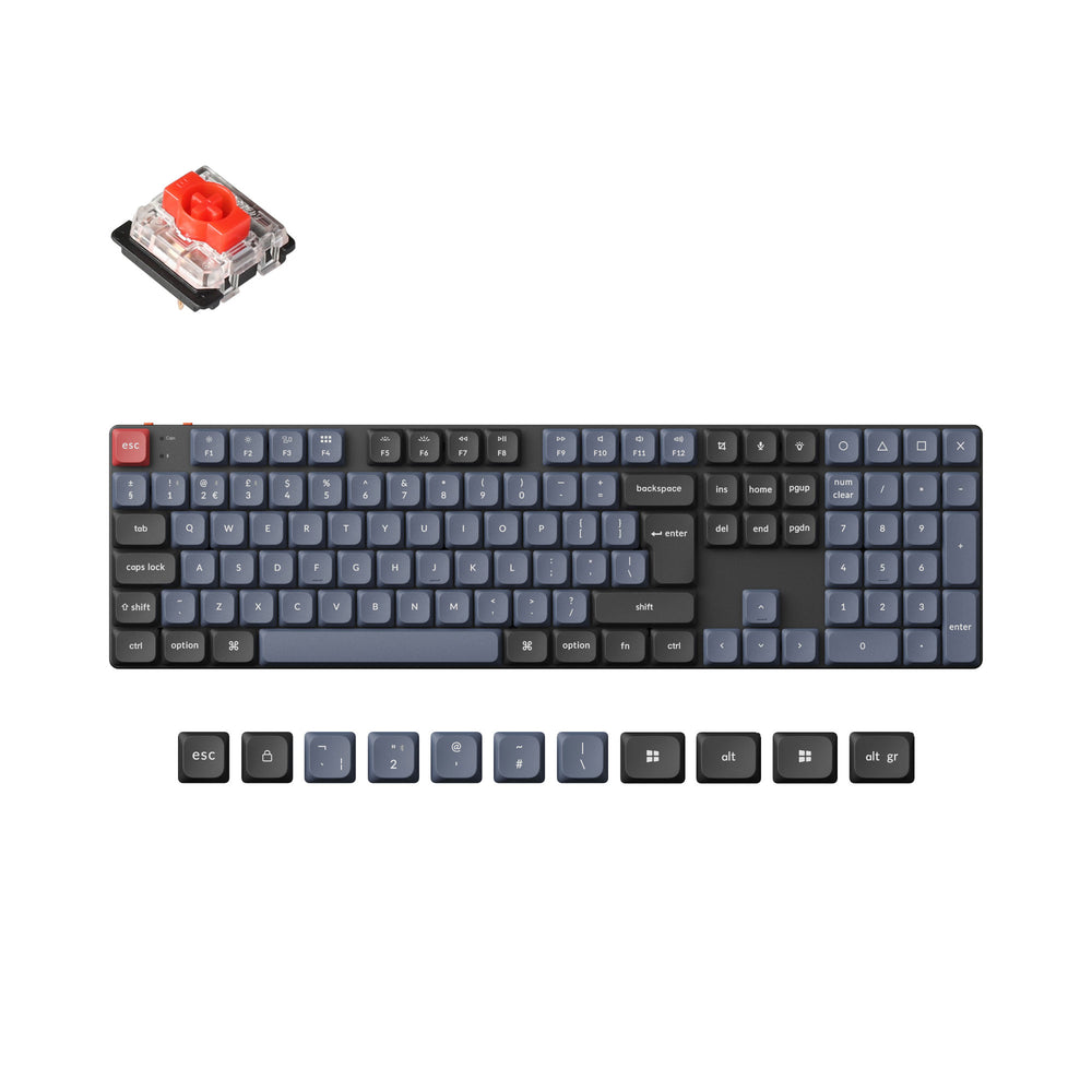 Colección de diseño ISO de teclado mecánico personalizado inalámbrico Keychron K5 Pro QMK/VIA