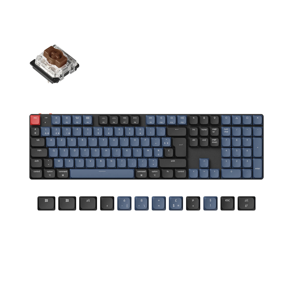 Colección de diseño ISO de teclado mecánico personalizado inalámbrico Keychron K5 Pro QMK/VIA