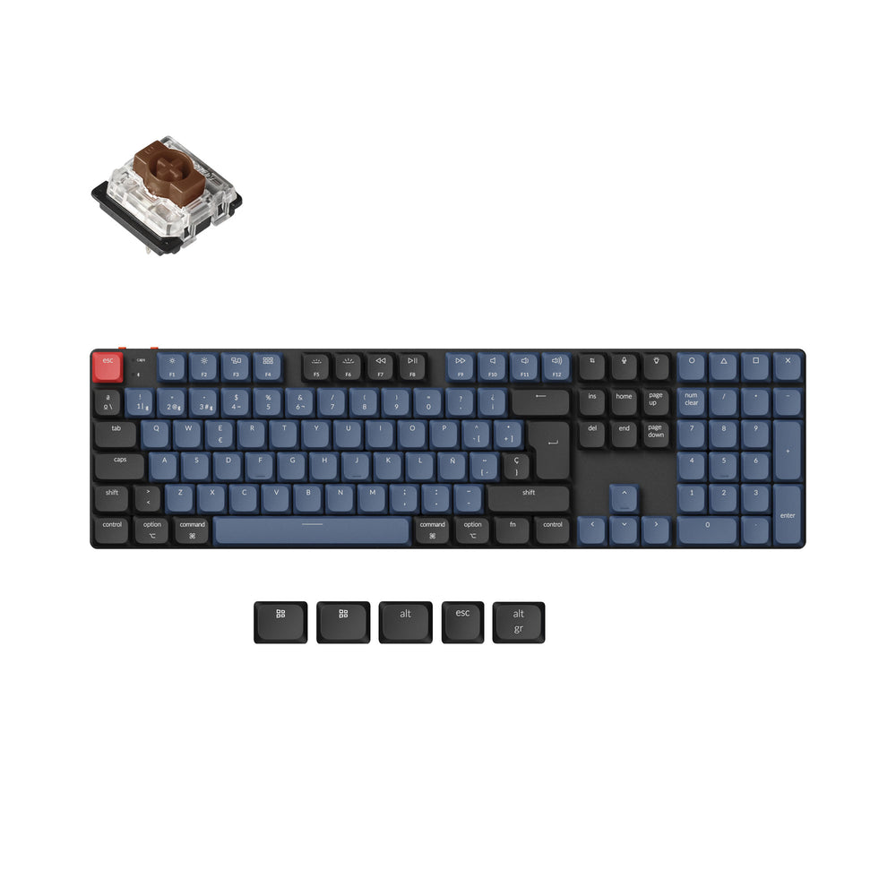 Colección de diseño ISO de teclado mecánico personalizado inalámbrico Keychron K5 Pro QMK/VIA