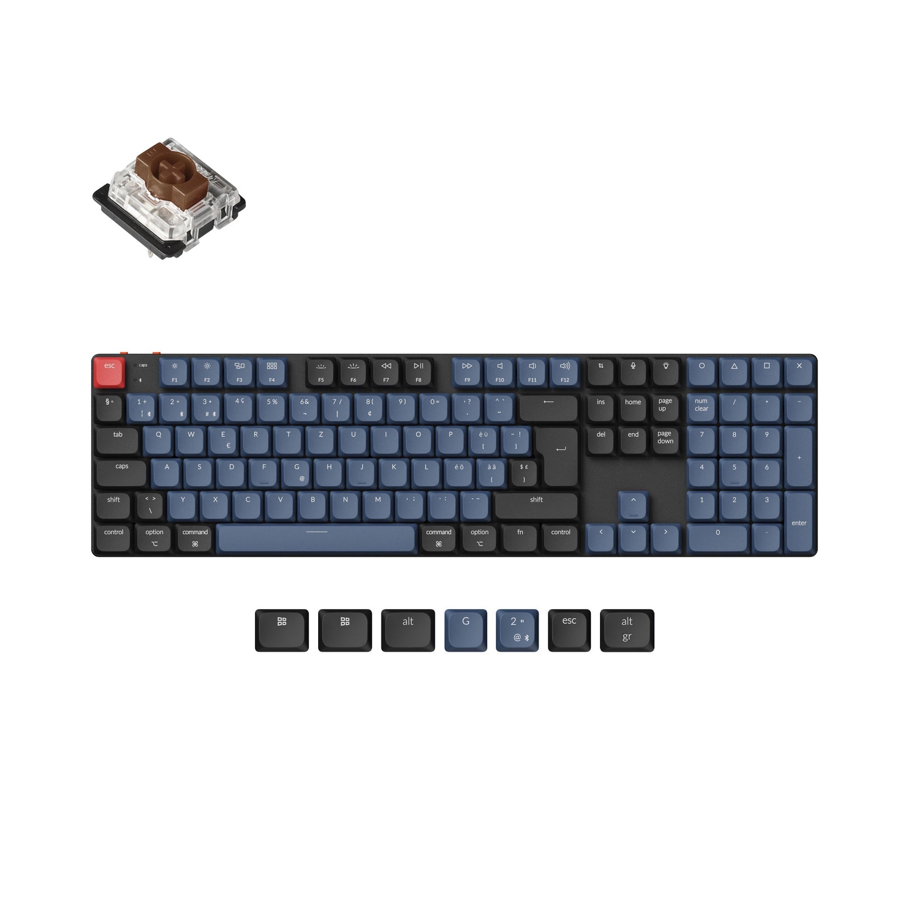 Colección de diseño ISO de teclado mecánico personalizado inalámbrico Keychron K5 Pro QMK/VIA