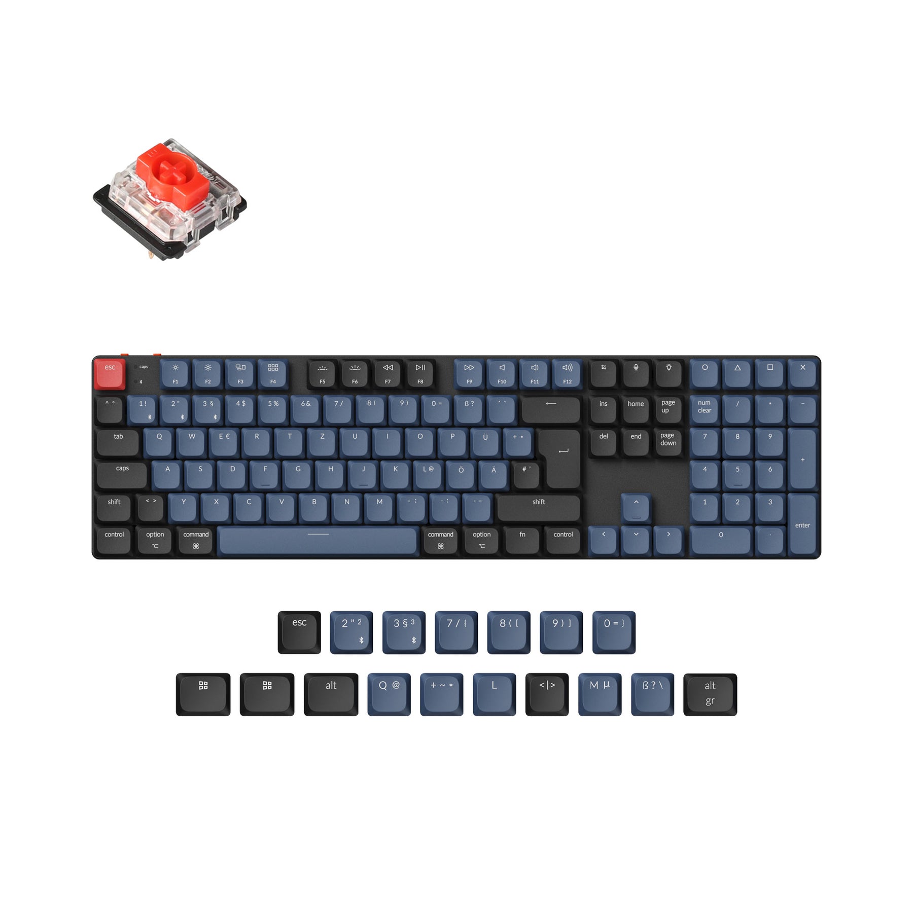 Colección de diseño ISO de teclado mecánico personalizado inalámbrico Keychron K5 Pro QMK/VIA