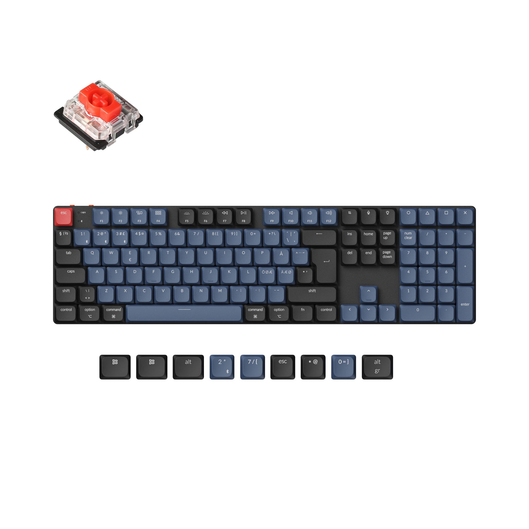 Colección de diseño ISO de teclado mecánico personalizado inalámbrico Keychron K5 Pro QMK/VIA