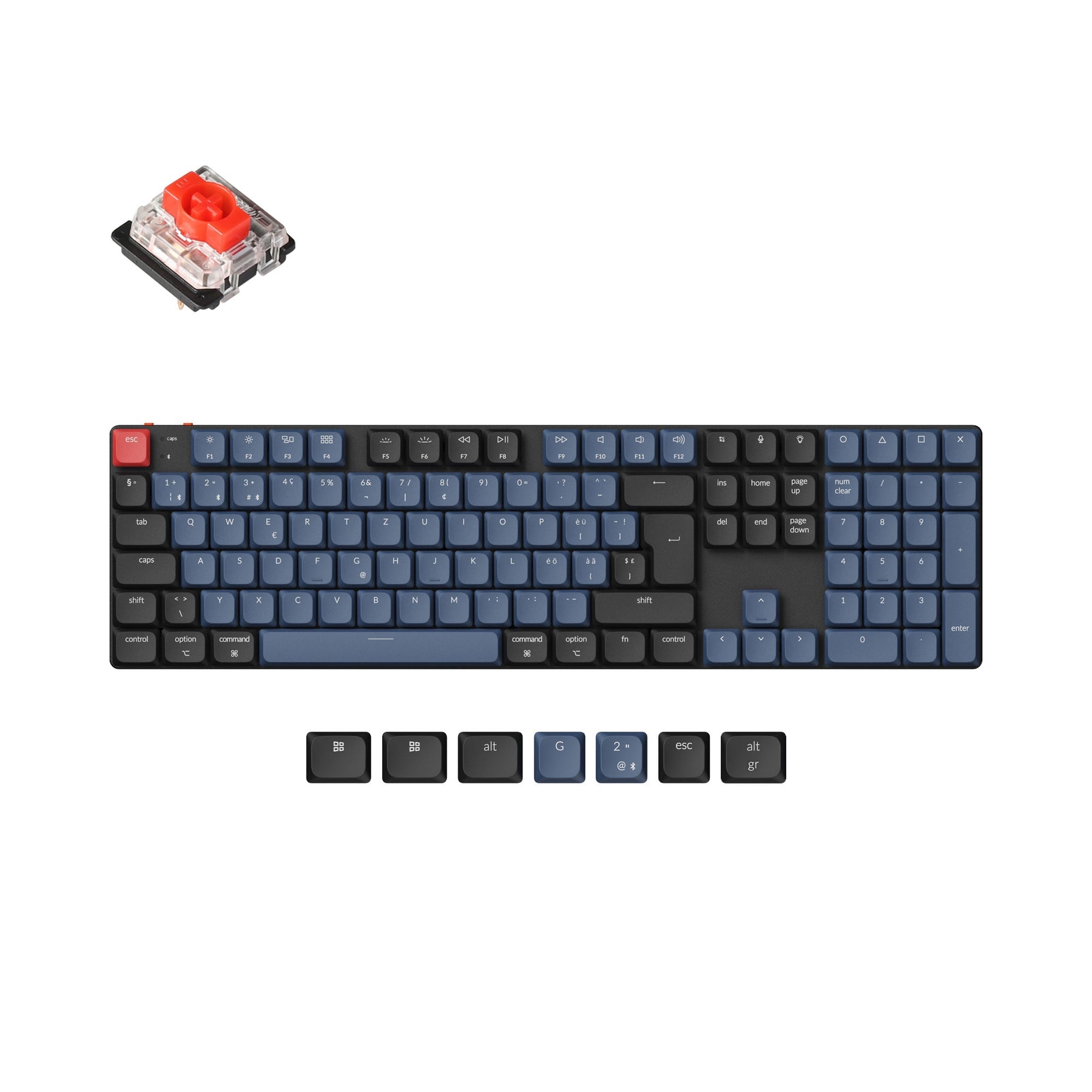 Colección de diseño ISO de teclado mecánico personalizado inalámbrico Keychron K5 Pro QMK/VIA