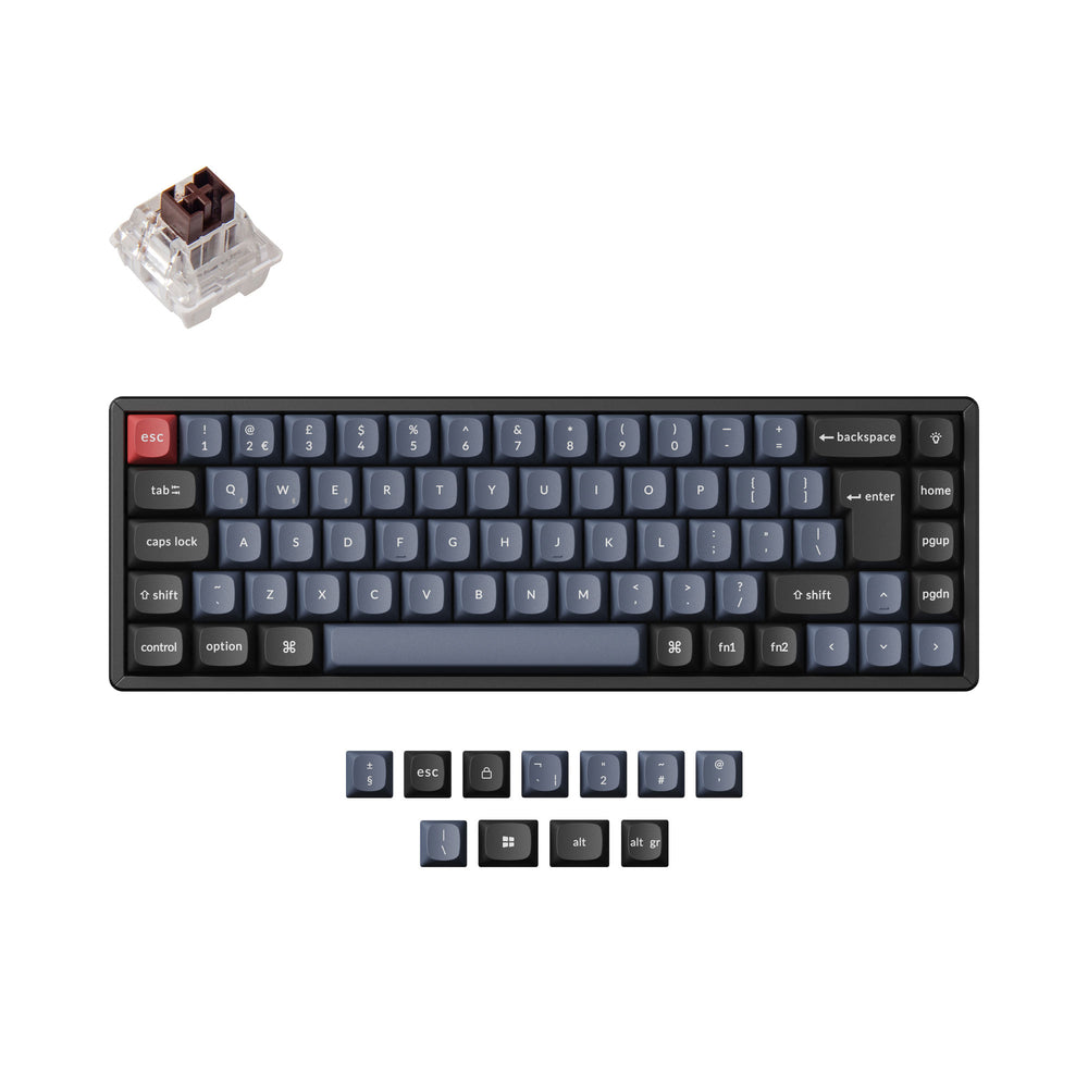 Colección de diseño ISO del teclado mecánico inalámbrico Keychron K6 Pro QMK/VIA