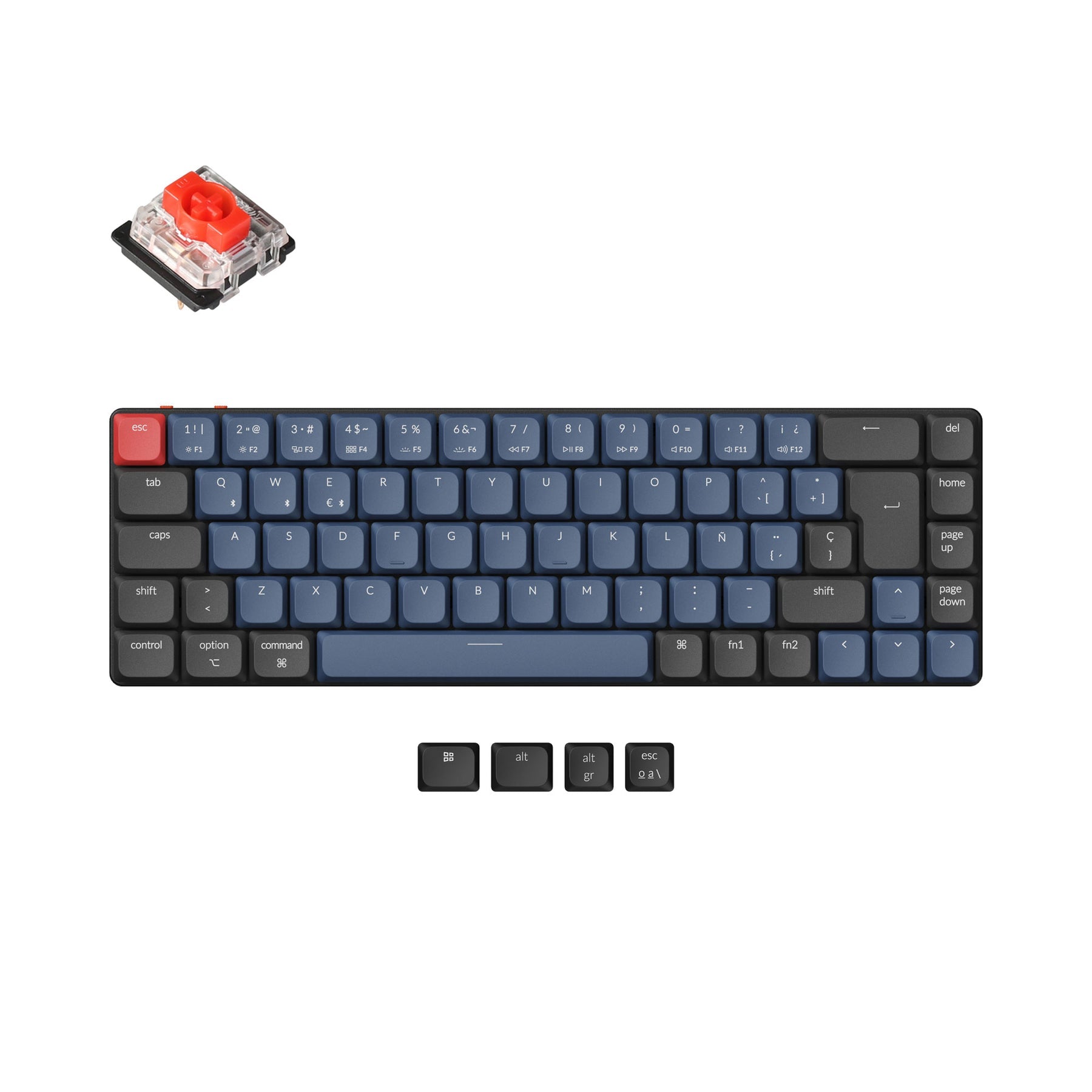 Keychron K7 Pro QMK/VIA Wireless Custom Mechanical Keyboard ISO Layout Collection