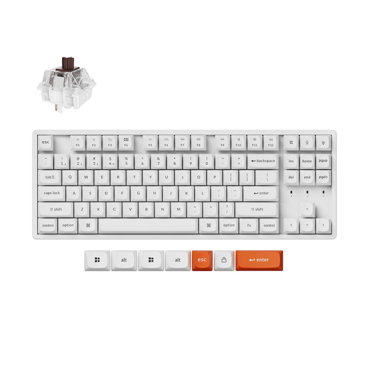 Teclado Mecánico Inalámbrico Keychron K8 Max QMK (Distribución ANSI EE. UU.)