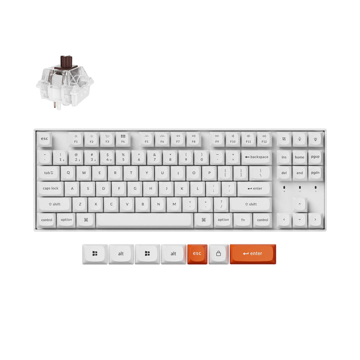 Teclado Mecánico Inalámbrico Keychron K8 Max QMK (Distribución ANSI EE. UU.)