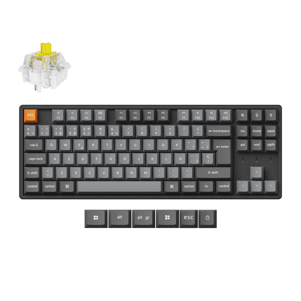 Teclado mecánico inalámbrico Keychron K8 Max QMK colección con distribución ISO