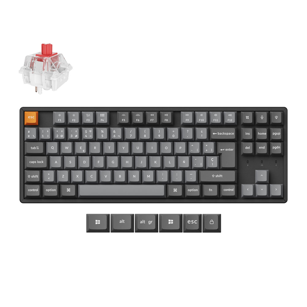 Teclado mecánico inalámbrico Keychron K8 Max QMK colección con distribución ISO