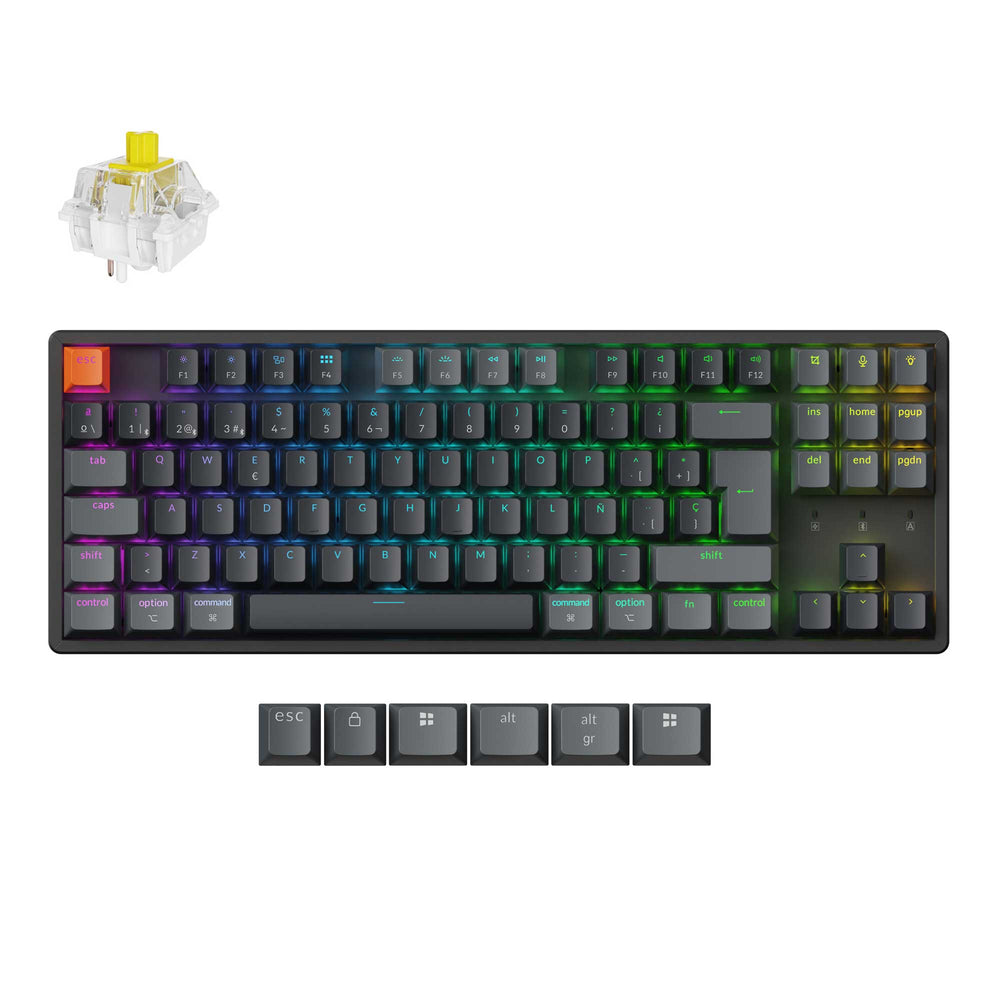 Keychron K8 QMK versión 2 en español ISO con switches Super Banana