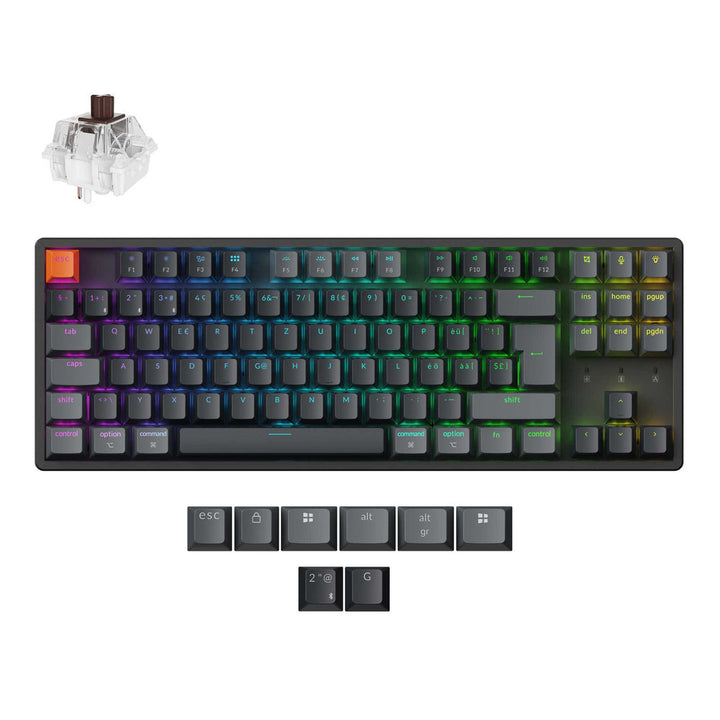 Teclado Mecánico Inalámbrico Keychron K8 QMK Colección de Distribución ISO (Versión 2)