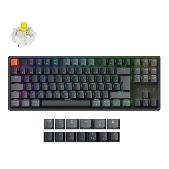 Teclado Mecánico Inalámbrico Keychron K8 QMK Colección de Distribución ISO (Versión 2)