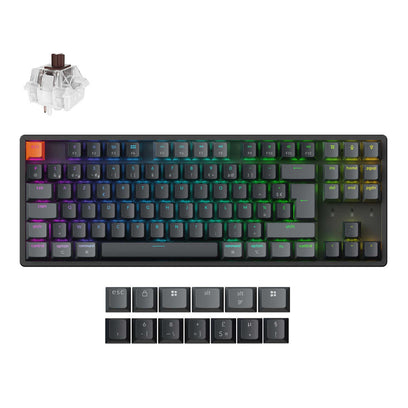 Colección de teclado mecánico inalámbrico Keychron K8 QMK con distribución ISO (Version 2)