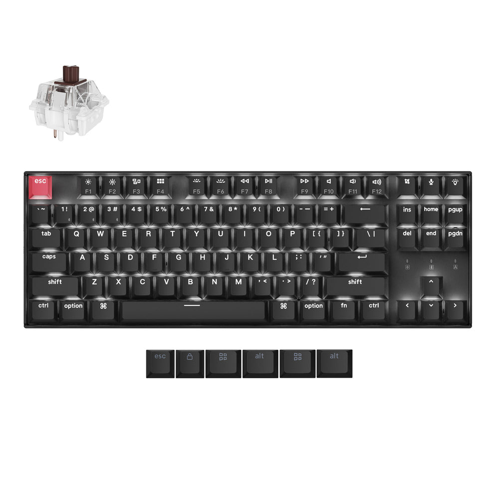 Teclado Mecánico Inalámbrico Keychron K8 QMK (Versión 2)(Distribución ANSI de EE. UU.)