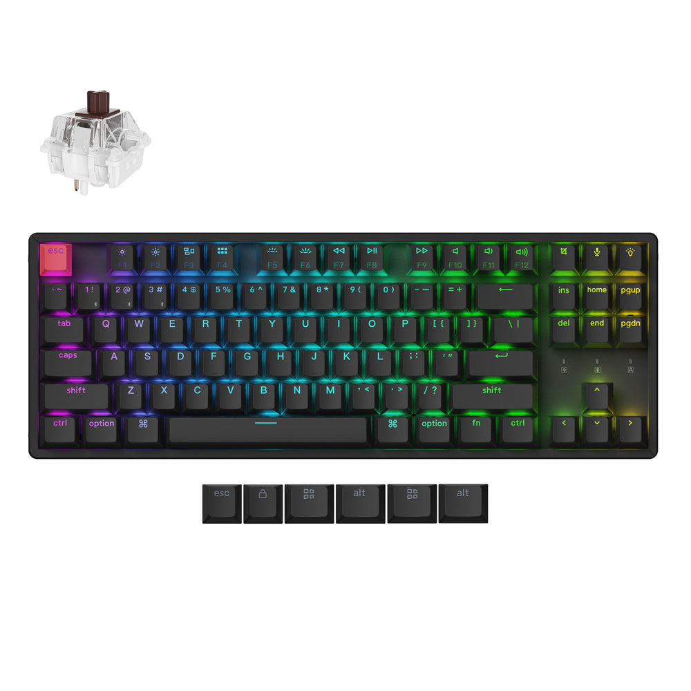 Teclado Mecánico Inalámbrico Keychron K8 QMK (Versión 2)(Distribución ANSI de EE. UU.)