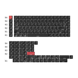 Juego completo de teclas ABS OSA ANSI con retroiluminación visible