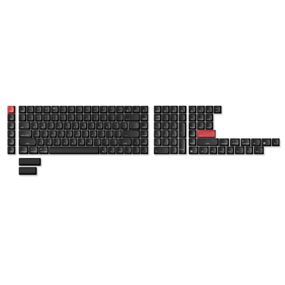 Juego completo de teclas ABS OSA ANSI con retroiluminación visible