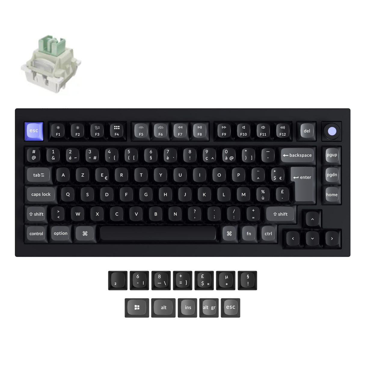 Keychron Q1 HE 8K Wired Magnetic Switch Keyboard ISO Layout Collection