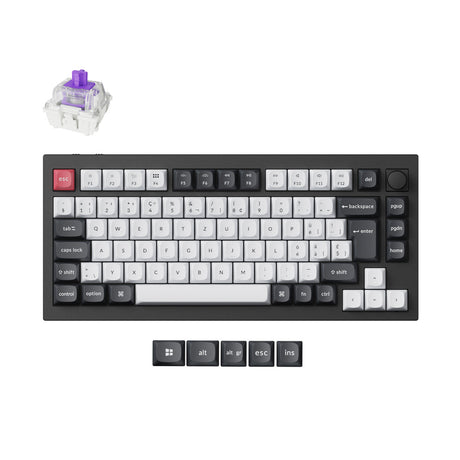 Colección de diseño ISO de teclado personalizado inalámbrico Keychron Q1 HE QMK