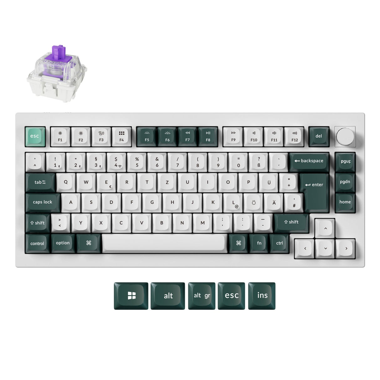 Keychron Q1 HE QMK Teclado Personalizado Inalámbrico Colección de Distribución ISO