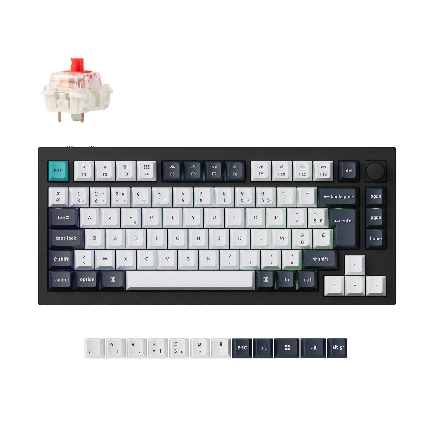 Teclado Mecánico Personalizado Inalámbrico Keychron Q1 Max QMK/VIA Colección de Distribución ISO