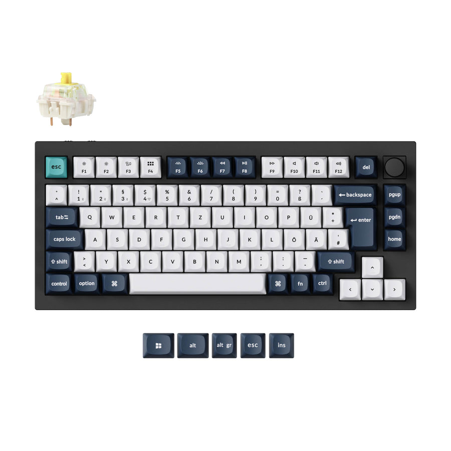 Colección de diseño ISO de teclado mecánico personalizado inalámbrico Keychron Q1 Max QMK/VIA