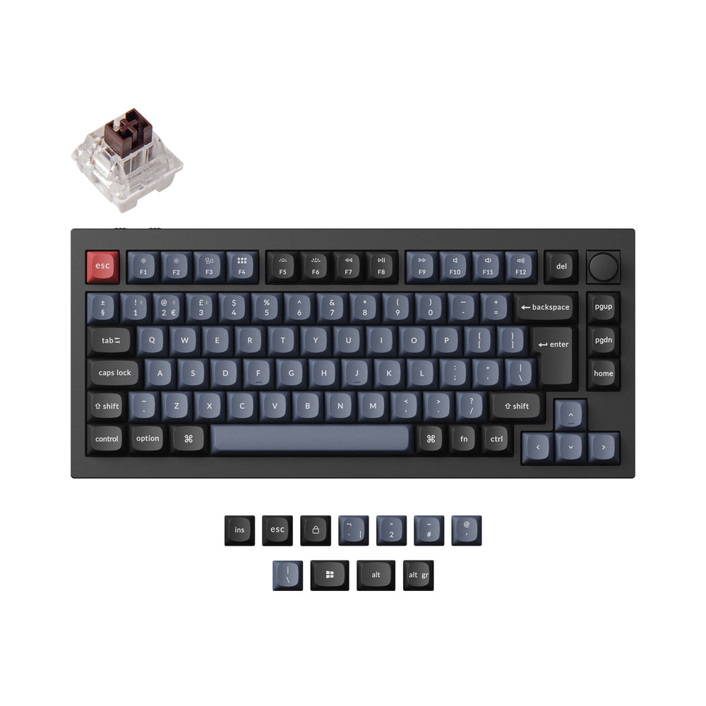 Colección de diseño ISO de teclado mecánico personalizado inalámbrico Keychron Q1 Pro QMK/VIA