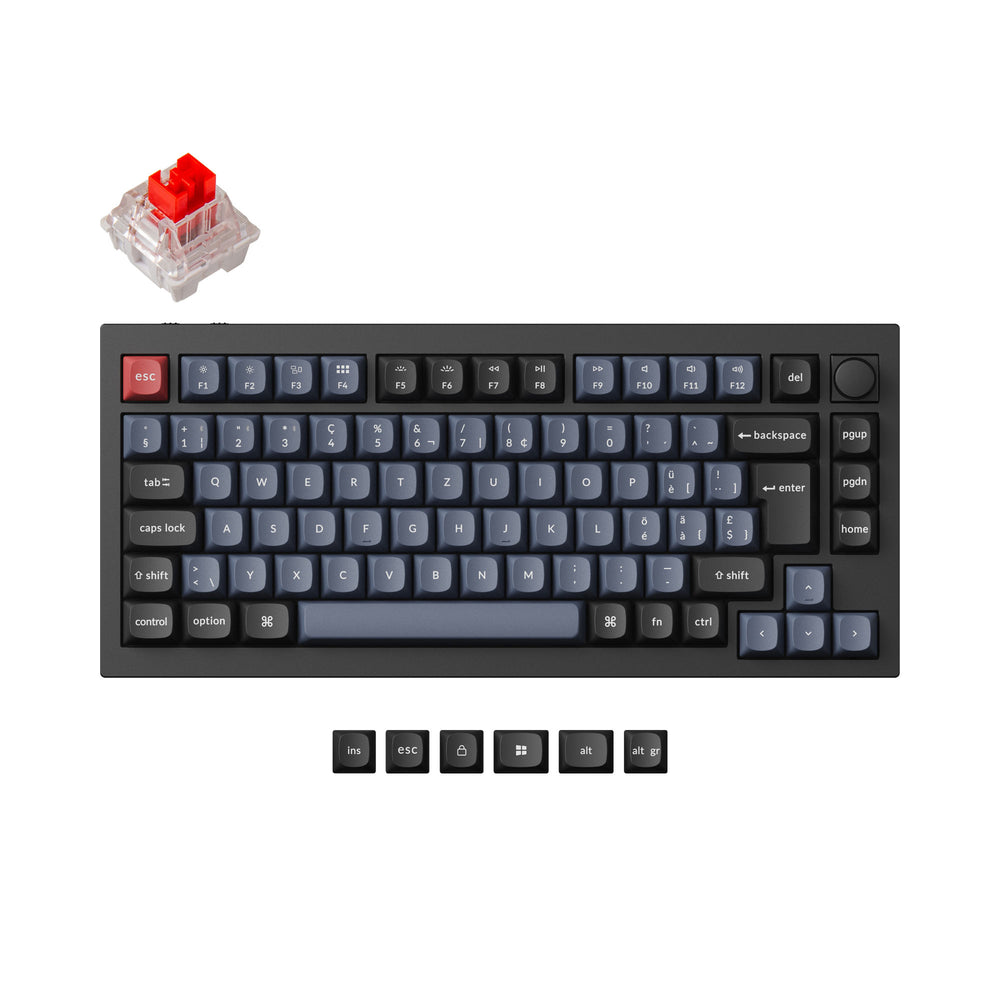 Colección de diseño ISO de teclado mecánico personalizado inalámbrico Keychron Q1 Pro QMK/VIA