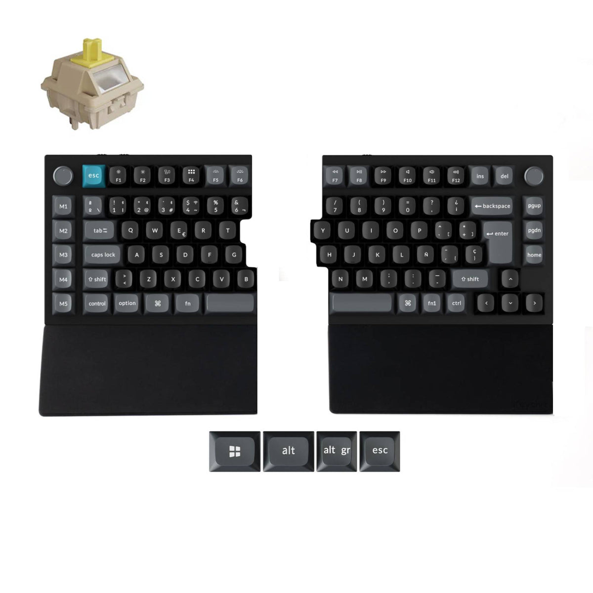 Combo: Keychron Q11 Ultra QMK Wireless Keyboard ISO Layout + Silicone Palm Rest