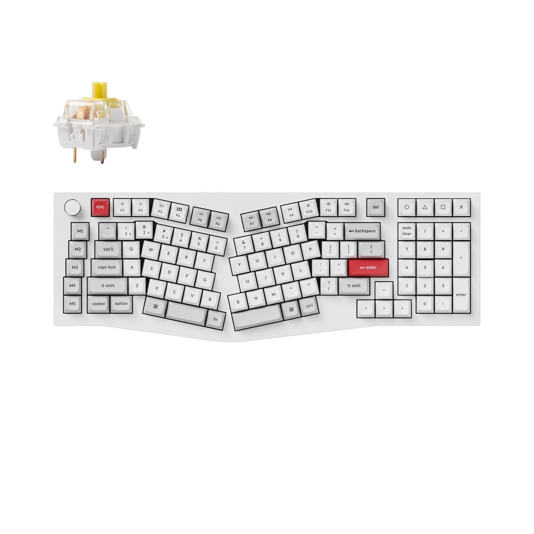 Keychron Q13 Pro (Alice Layout) QMK/VIA Wireless Custom Mechanical Keyboard (US ANSI Keyboard)