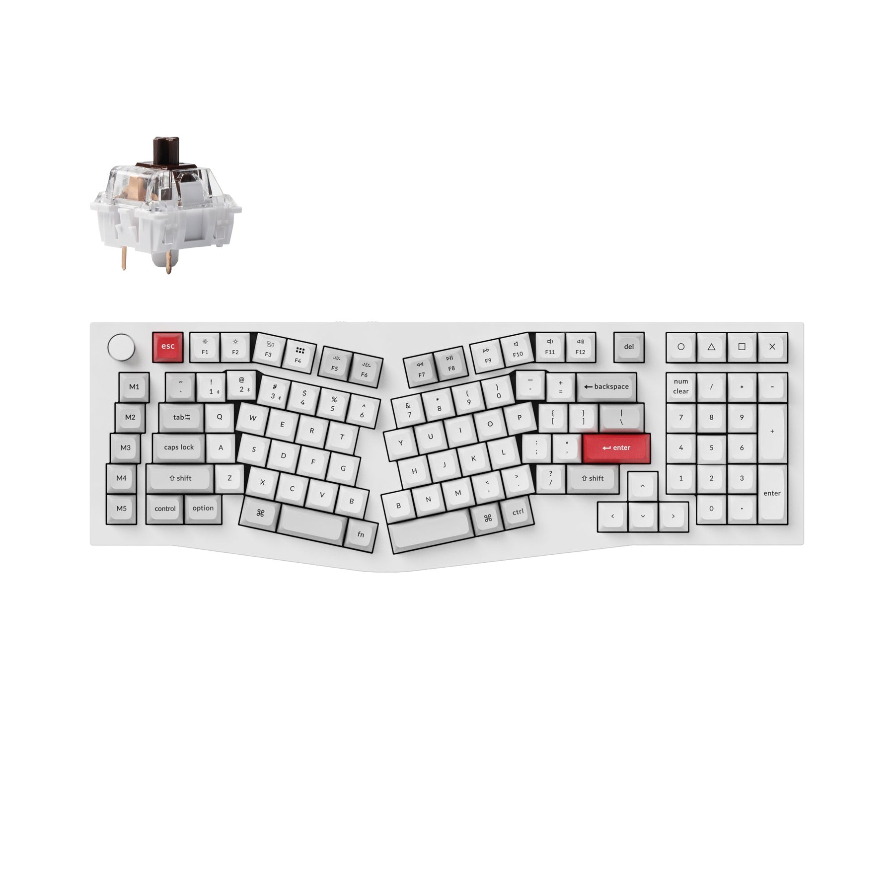 Keychron Q13 Pro (Alice Layout) QMK/VIA Wireless Custom Mechanical Keyboard (US ANSI Keyboard)