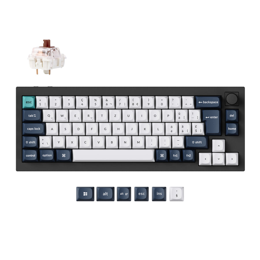 Colección de diseño ISO de teclado mecánico personalizado inalámbrico Keychron Q2 Max QMK/VIA