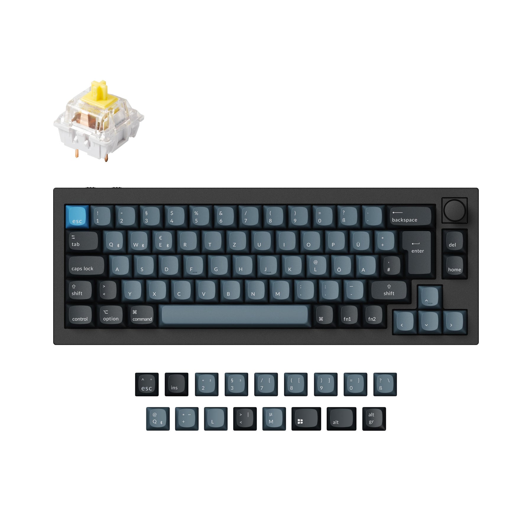 Colección de diseño ISO de teclado mecánico personalizado inalámbrico Keychron Q2 Pro QMK/VIA