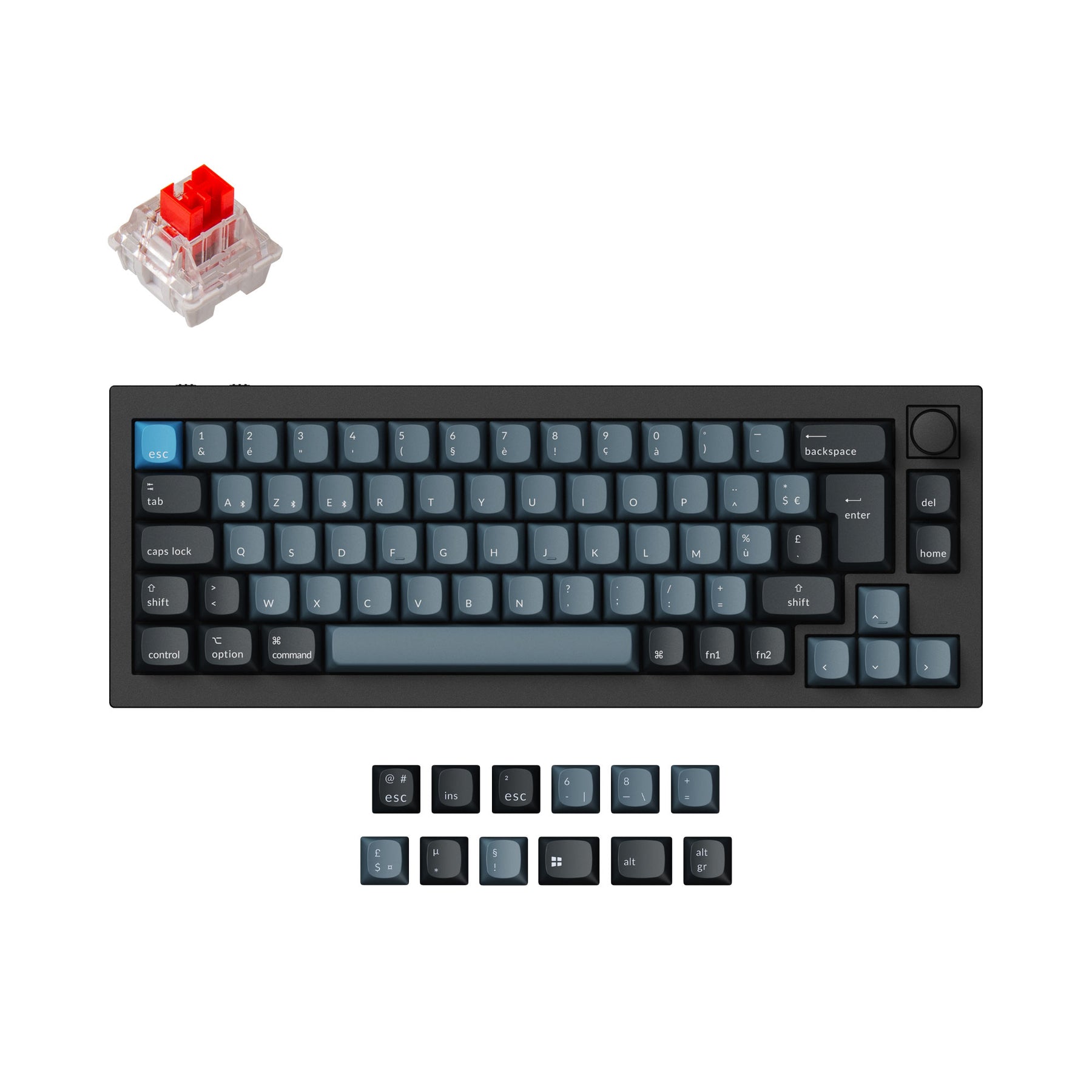 Colección de diseño ISO de teclado mecánico personalizado inalámbrico Keychron Q2 Pro QMK/VIA