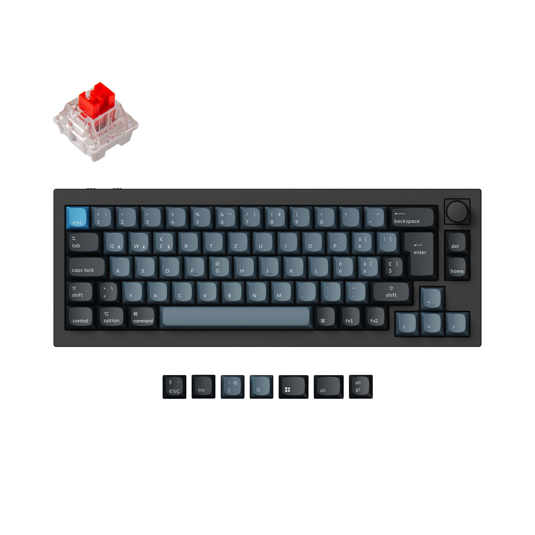 Colección de diseño ISO de teclado mecánico personalizado inalámbrico Keychron Q2 Pro QMK/VIA