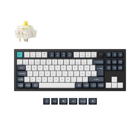 Colección de diseño ISO de teclado mecánico personalizado inalámbrico Keychron Q3 Max QMK/VIA
