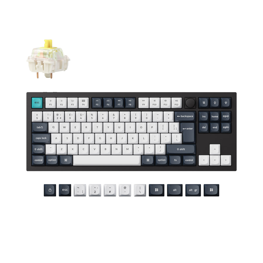 Colección de diseño ISO de teclado mecánico personalizado inalámbrico Keychron Q3 Max QMK/VIA