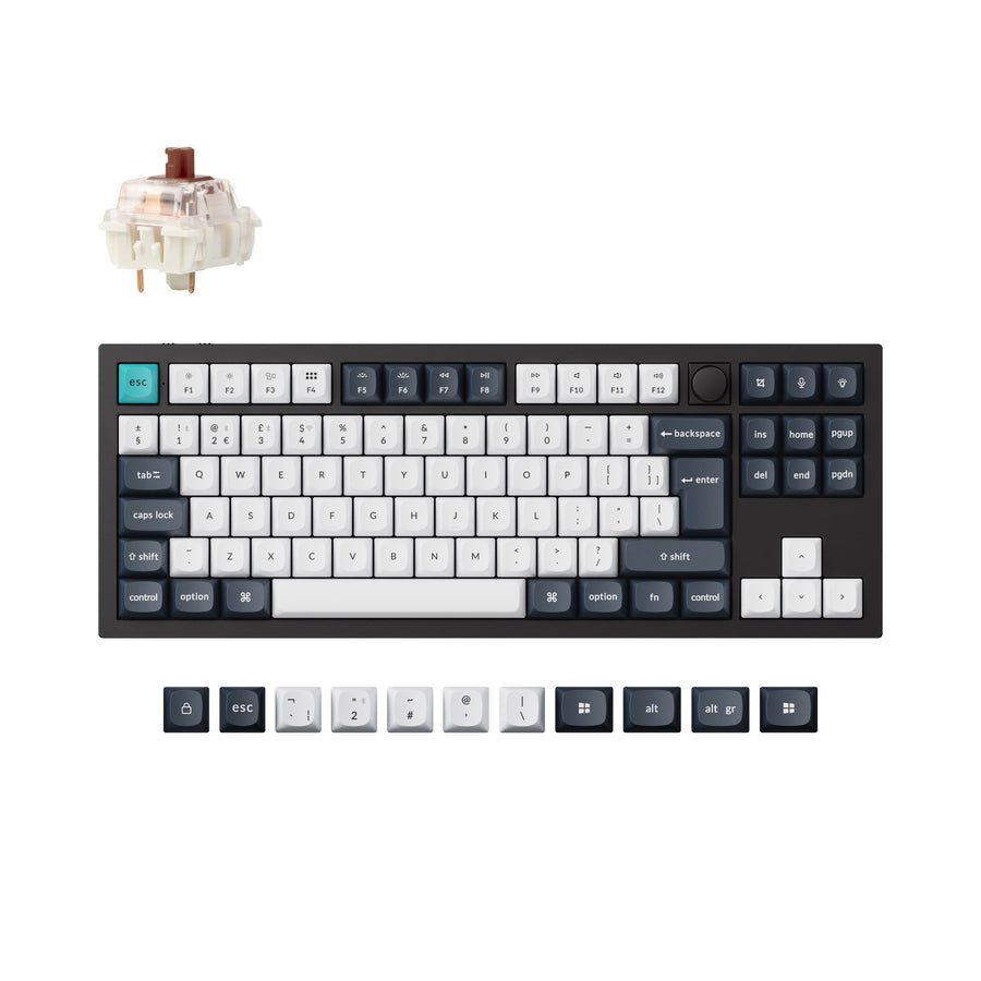 Colección de diseño ISO de teclado mecánico personalizado inalámbrico Keychron Q3 Max QMK/VIA