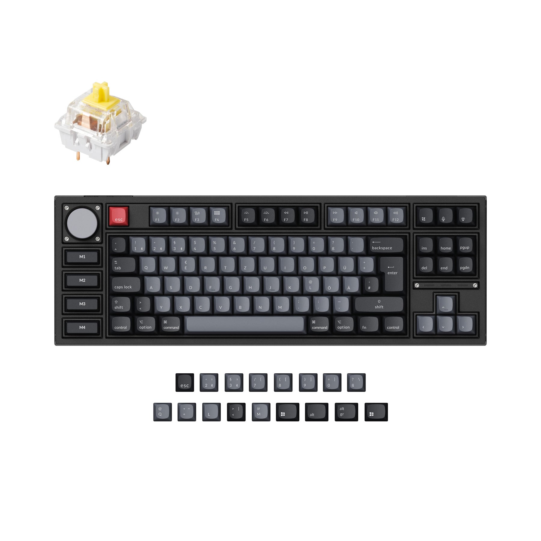 Colección de diseño ISO de teclado mecánico personalizado inalámbrico Keychron Q3 Pro QMK/VIA