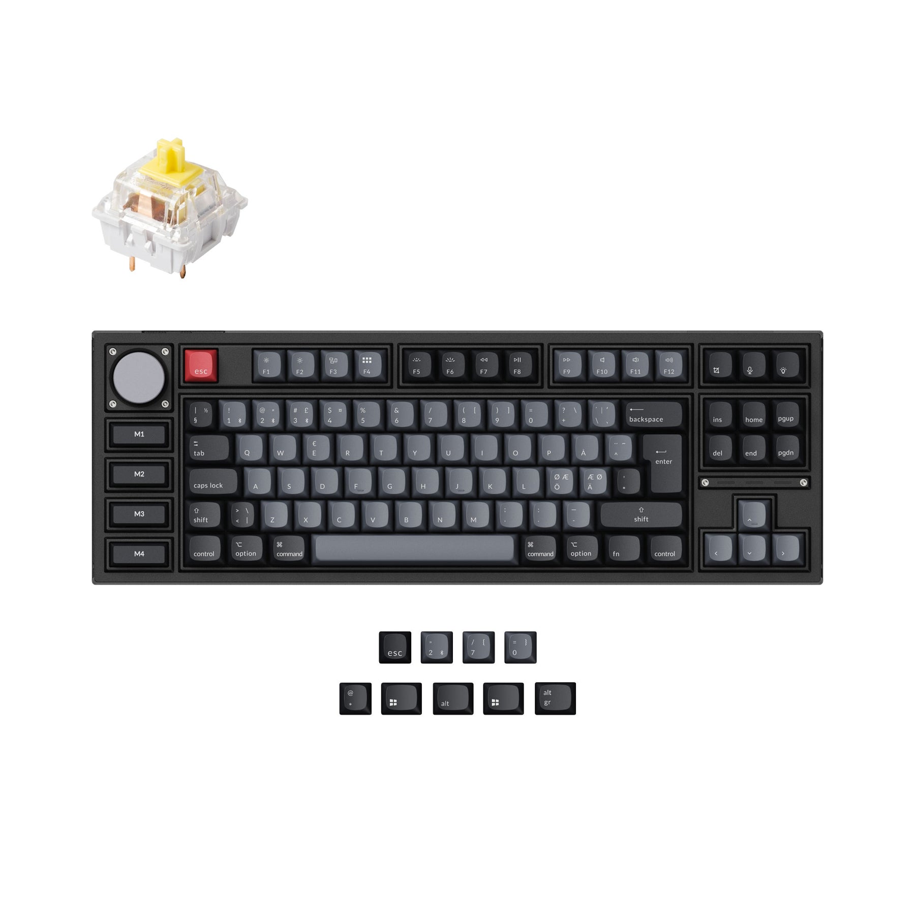 Colección de diseño ISO de teclado mecánico personalizado inalámbrico Keychron Q3 Pro QMK/VIA